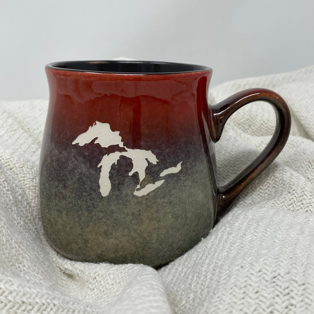 16oz Sandblasted Pottery MI Coffee Mug