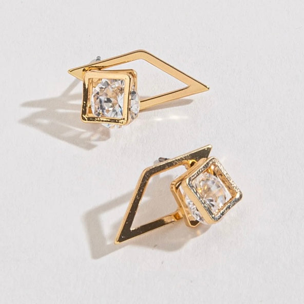 Diamond Shape Jacket Dazzlers Earrings