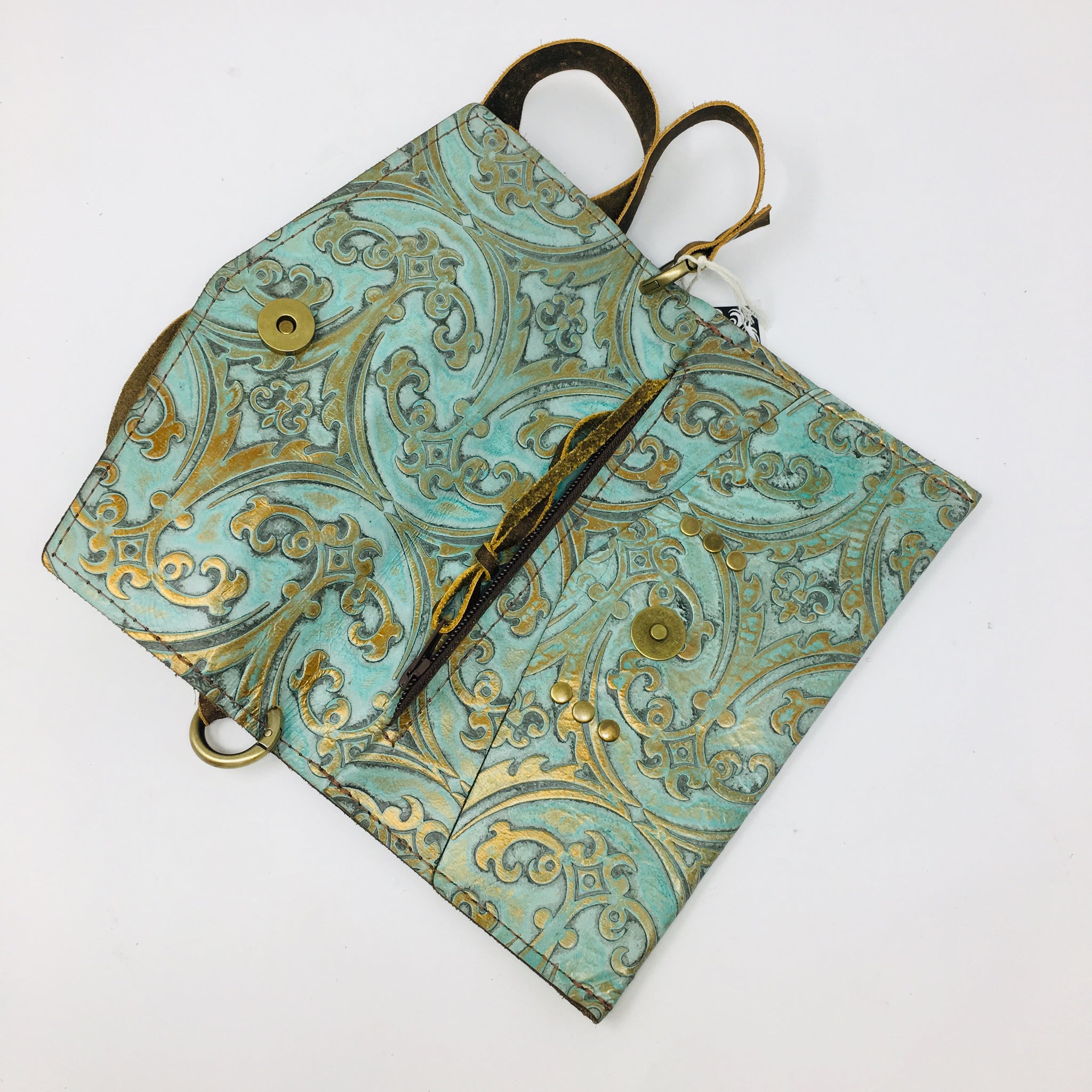 Gypsy LV Keychain Card Wallet Turquoise