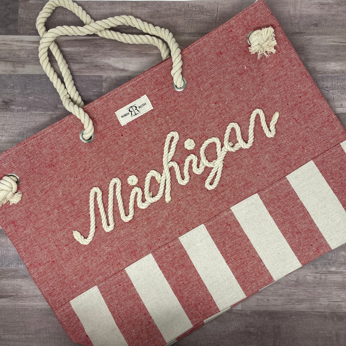 Large Rope Michigan Tote Bag