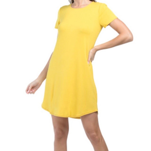 Short Sleeve Scoop Neck Dress
