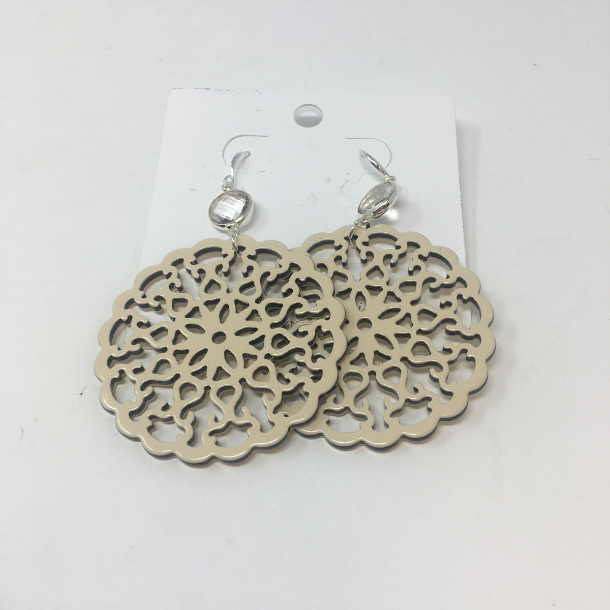 Laser Cut Round Earrings