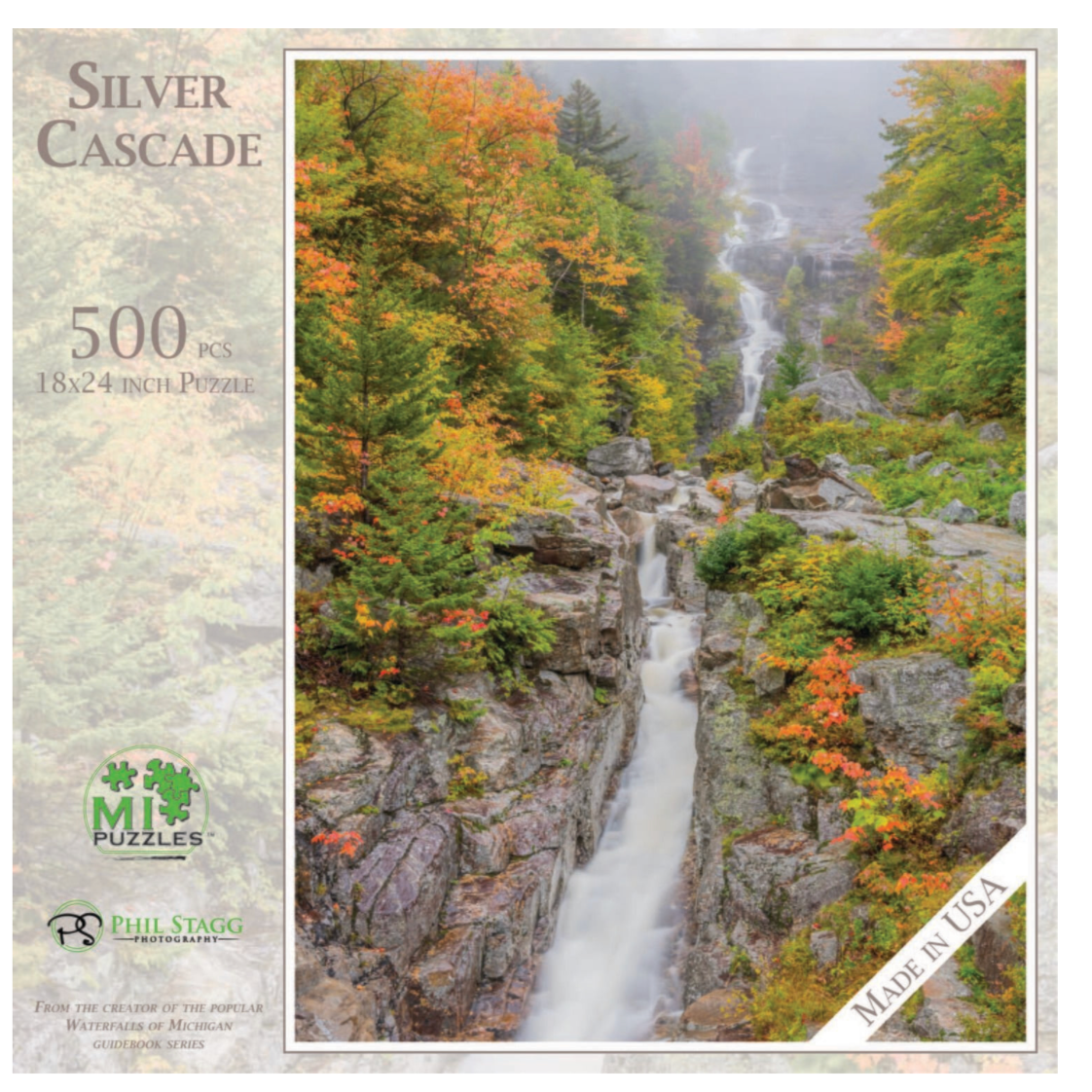 Silver Cascade 500 Pc Jigsaw Puzzle