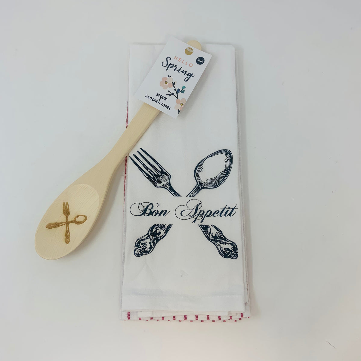 Hello Spring Towel &amp; Wooden Spoon