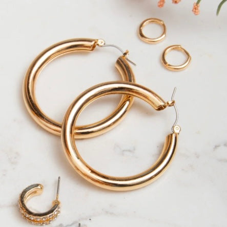 Lg Tube Hoop Earrings