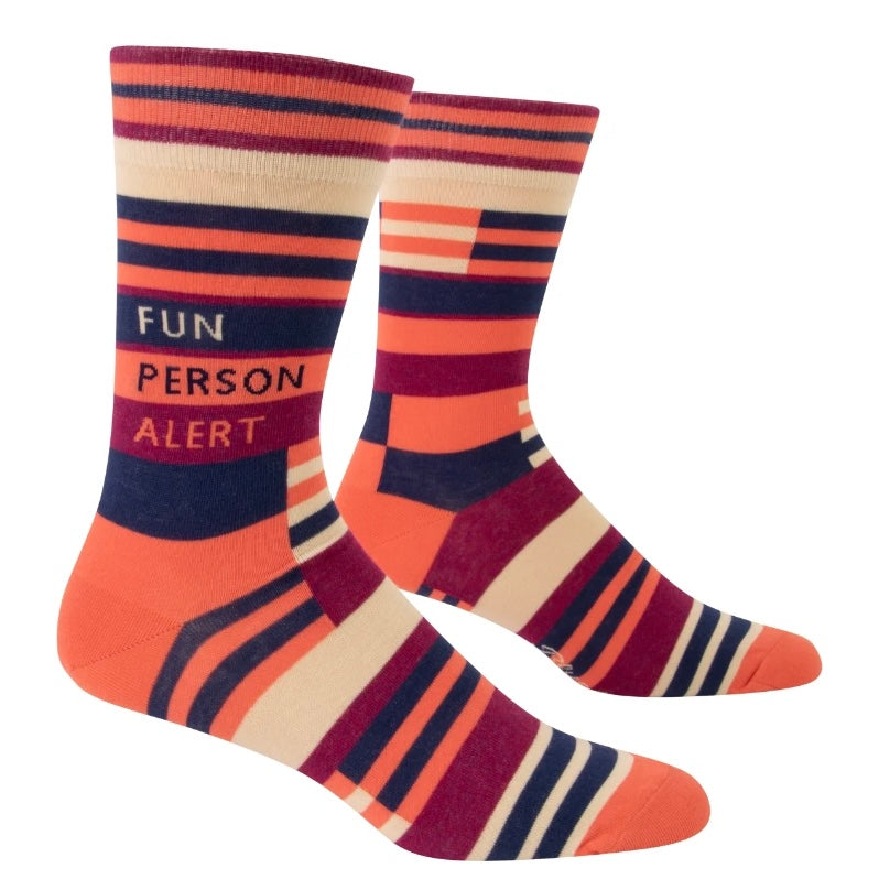 Fun Person Alert Men&#39;s Crew Sock