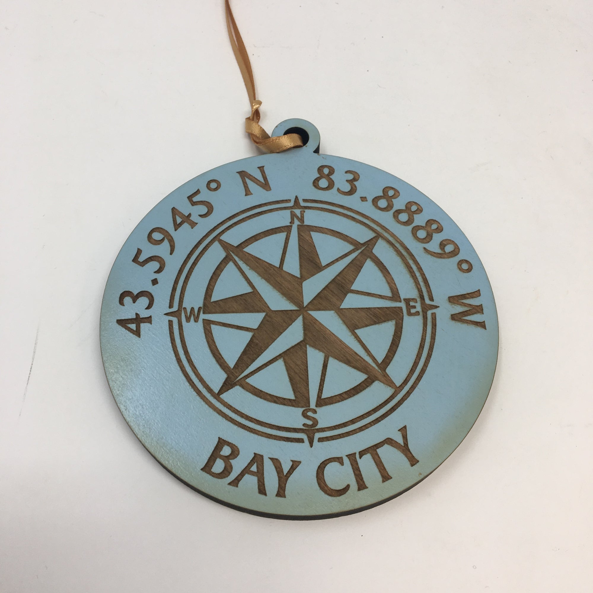 Ornament Blue-Compass Rose LL Bay City