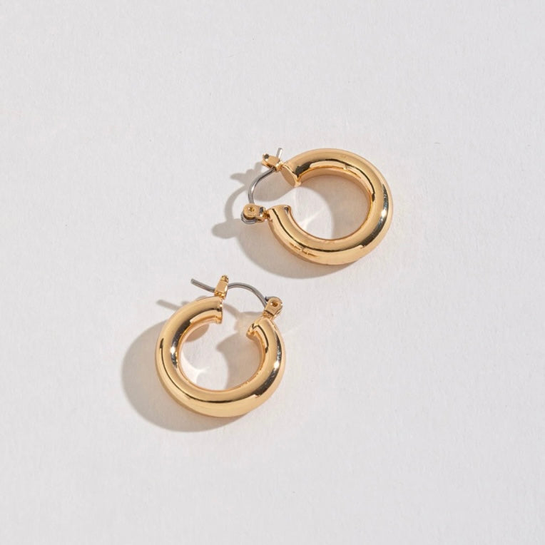 Sm Tube Hoop Earrings