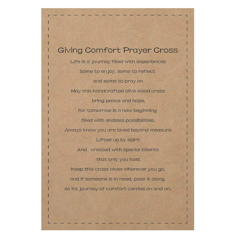 4&quot; Giving Comfort Prayer Cross
