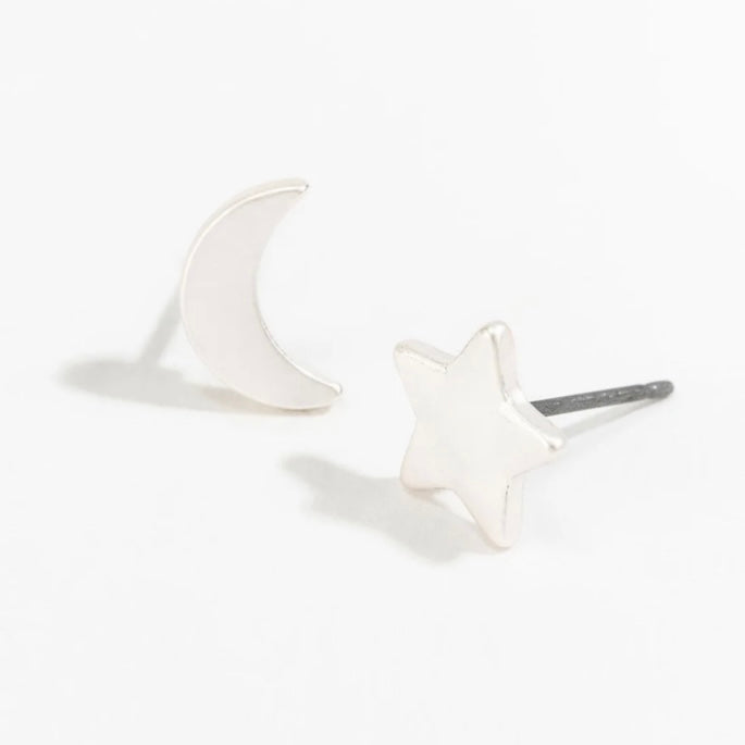Moon &amp; Star Stud Buds Earrings