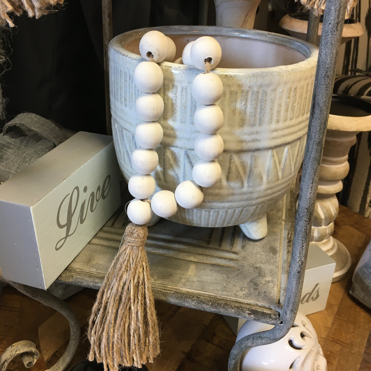 Washed Beads w/ Tassel