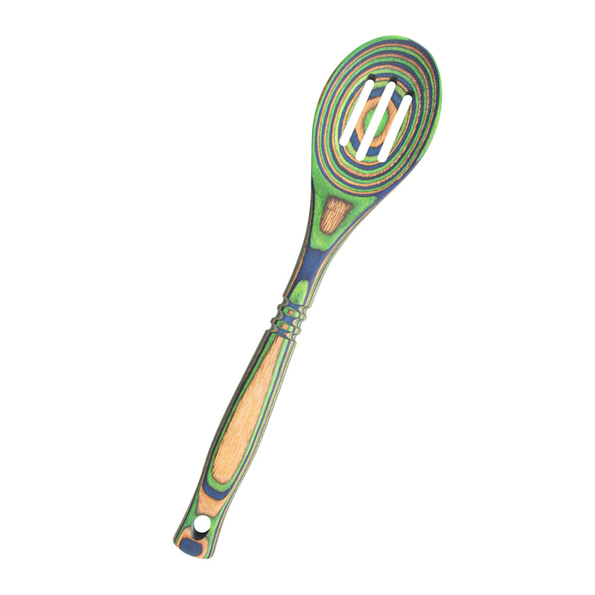 Island Bamboo 12&quot; Pakka Wood Slotted Spoon