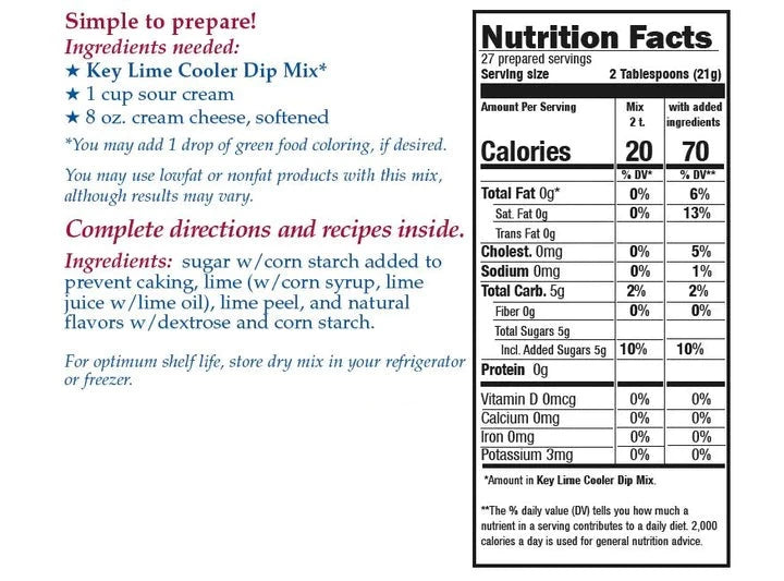 Key Lime Cooler Dip Mix