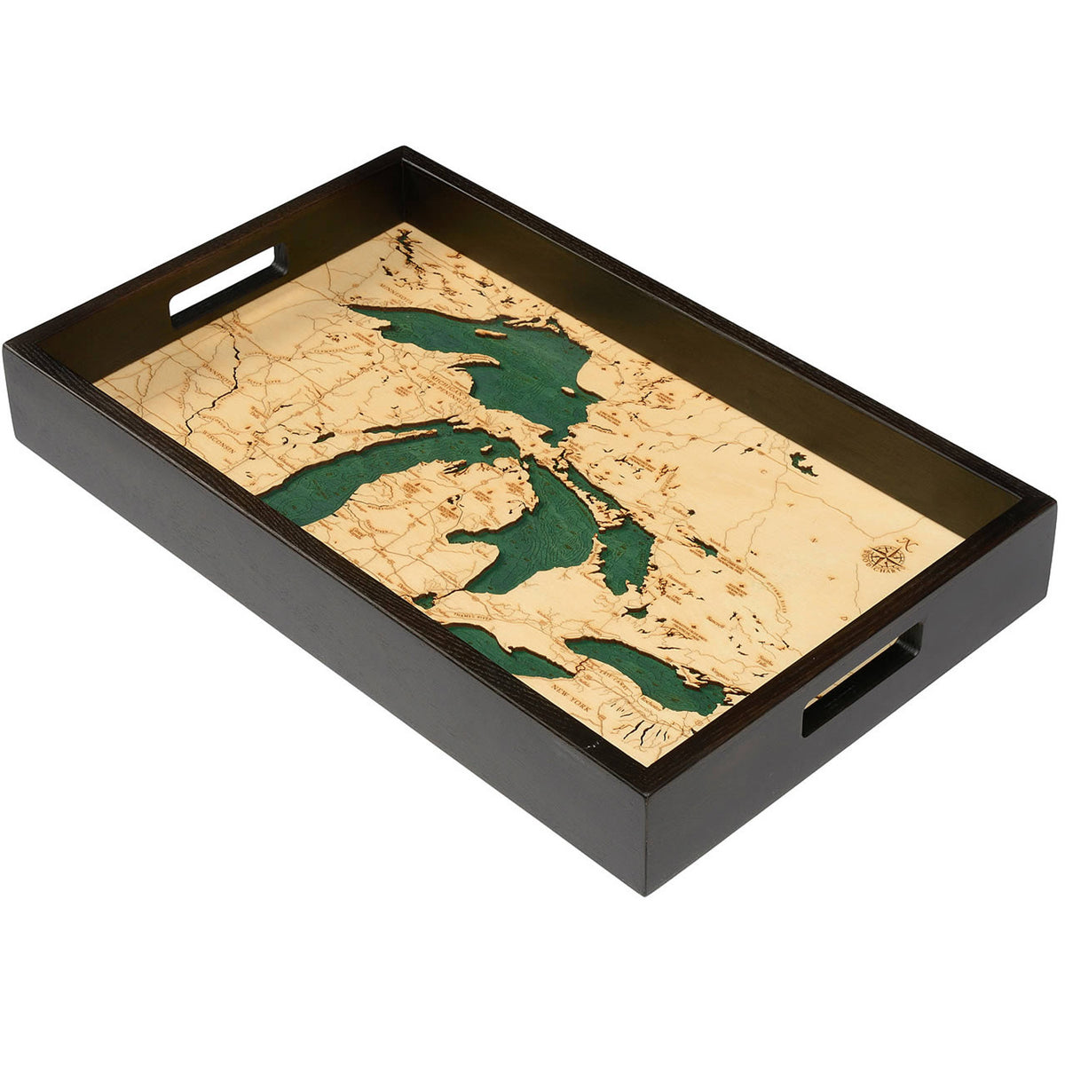 Great Lakes Wood Chart Serving Tray