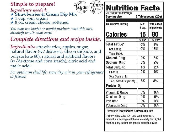 Strawberries &amp; Cream Dip Mix